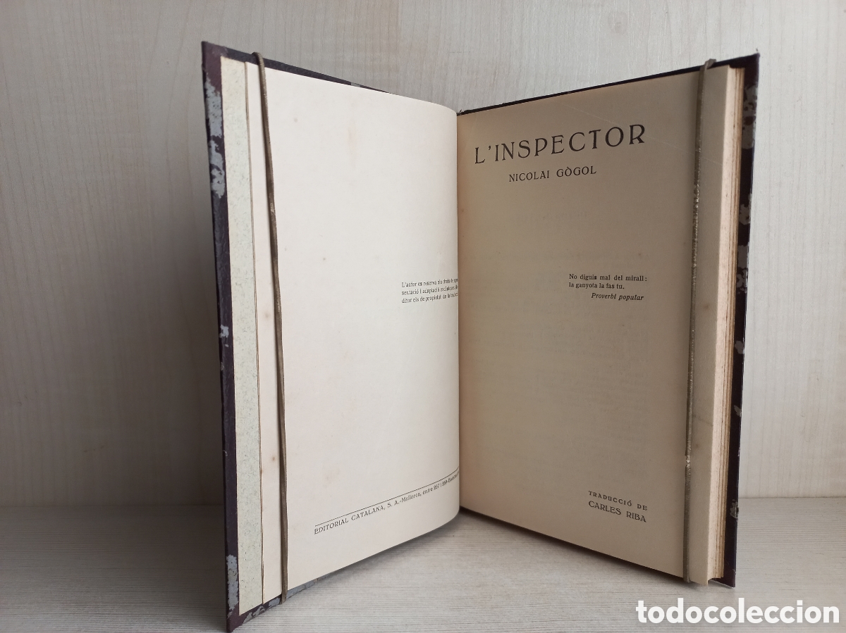 Libros antiguos: Linspector. Nicolai Gogol. Editorial Catalana. Catal&aacute;n. - Foto 3