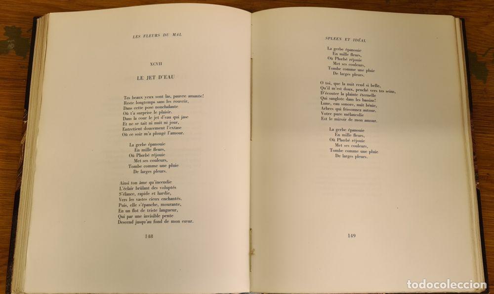 Libros antiguos: LES FLEURS DU MAL. BAUDELAIRE. EDITIONS COLBERT. FRANCIA. 1946. - Foto 4