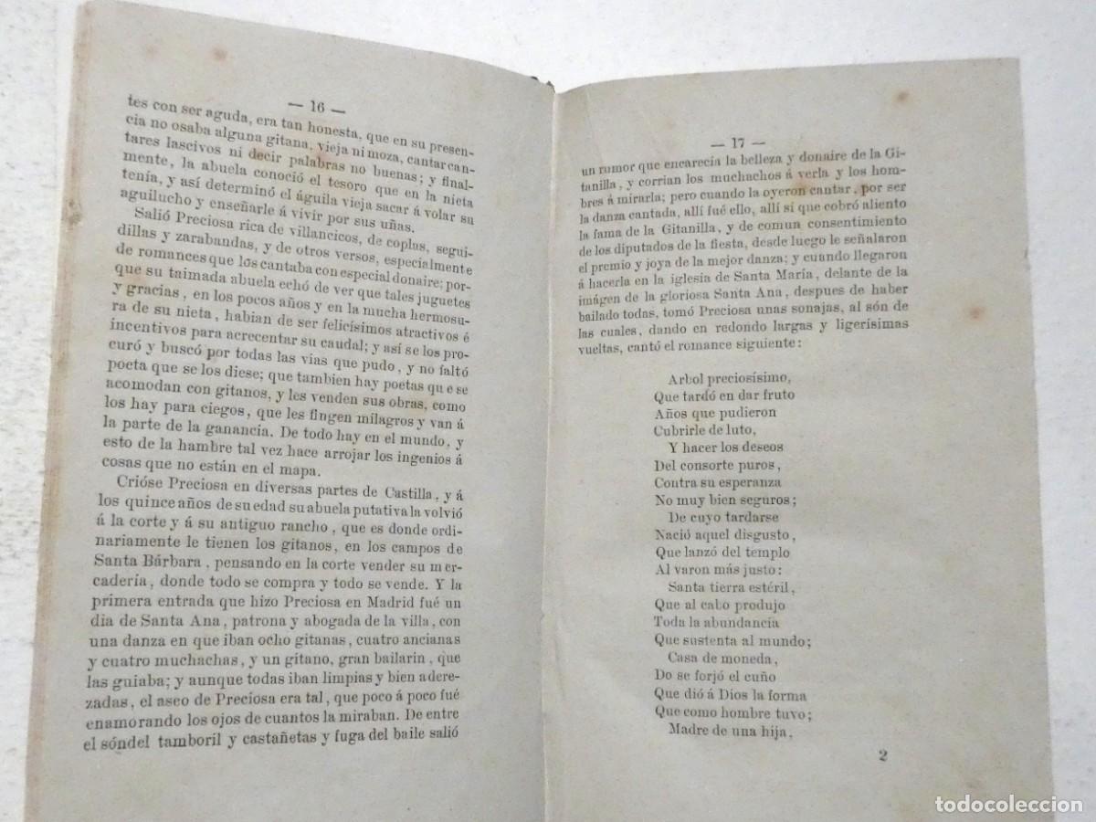 Libros antiguos: La Gitanilla de Miguel de Cervantes 1879 - Foto 3