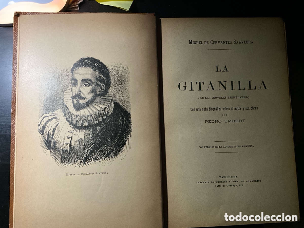 Libros antiguos: La Gitanilla, Miguel de Cervantes - Foto 2