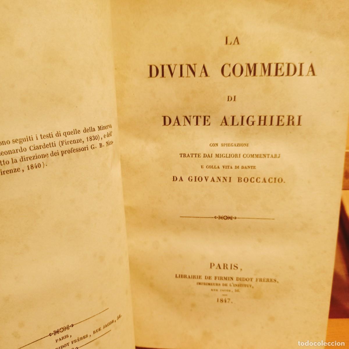 Antiquarische B&uuml;cher: LA DIVINA COMMEDIA DE DANTE ALIGHIERI - A&Ntilde;O 1847