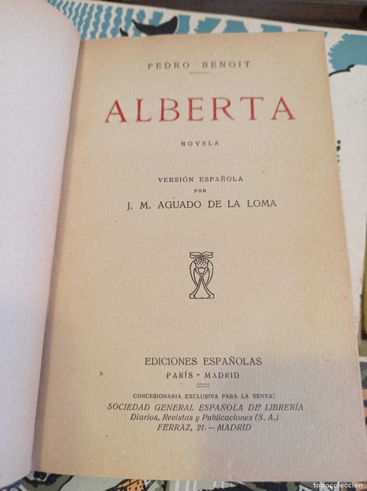 Libros antiguos: 1926 - PIERRE BENOIT. Alberta - Foto 2
