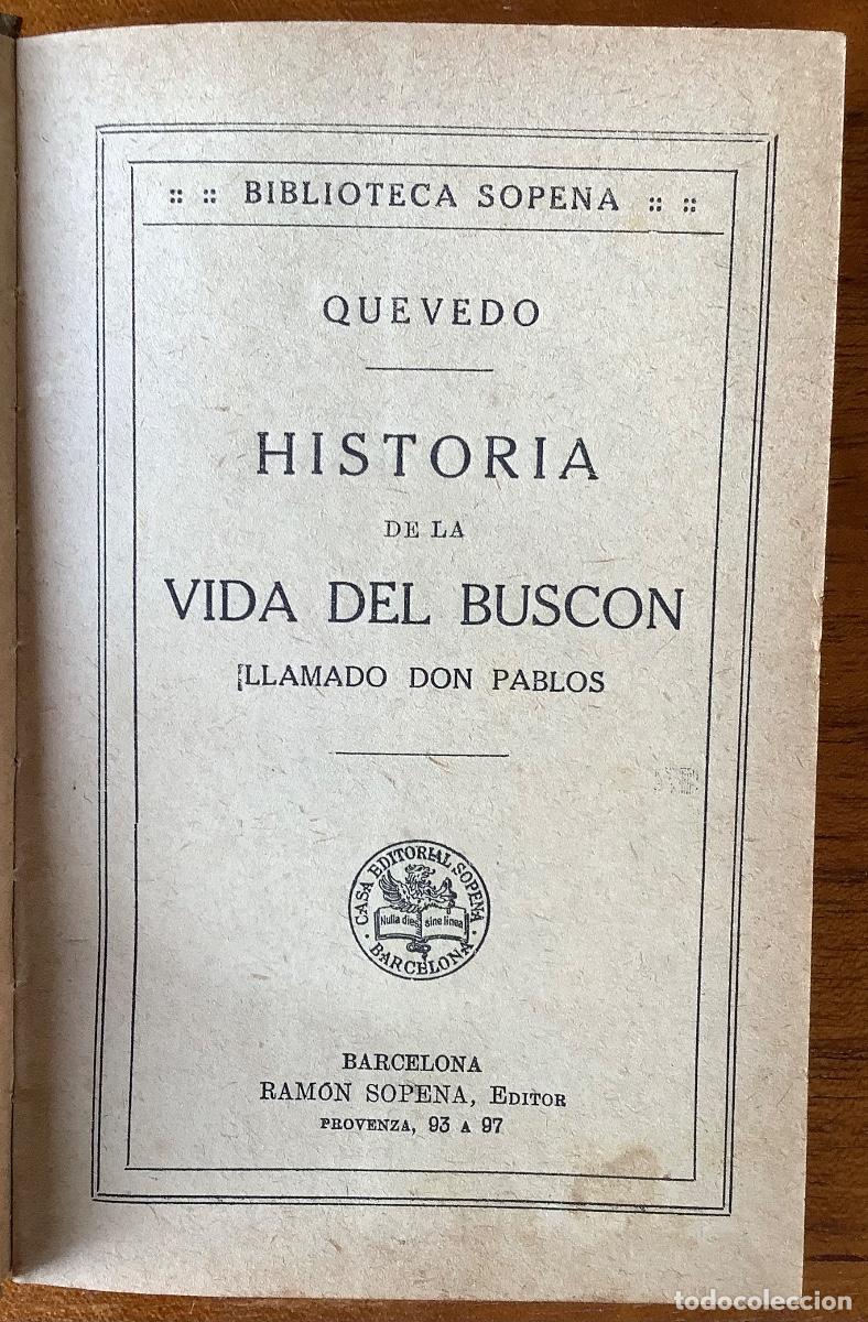 Libros antiguos: HISTORIA DE LA VIDA DEL BUSCON, Fco de Quevedo - Foto 4