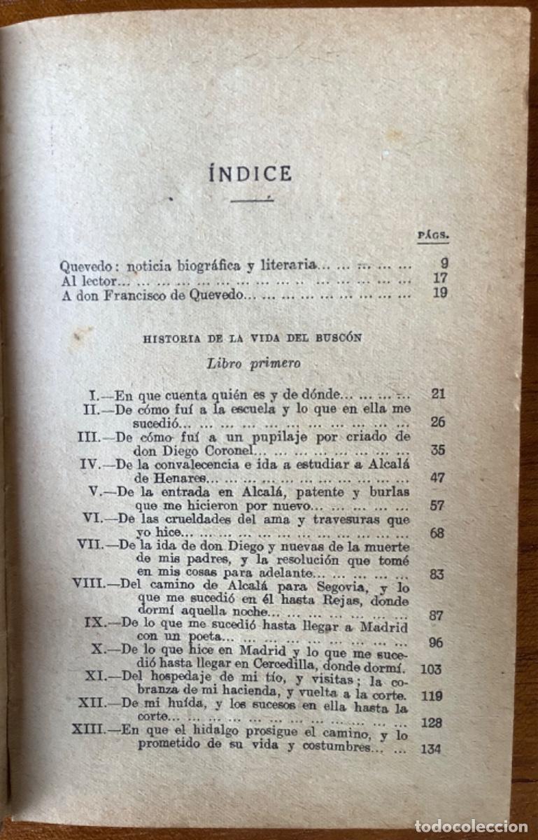 Libros antiguos: HISTORIA DE LA VIDA DEL BUSCON, Fco de Quevedo - Foto 5
