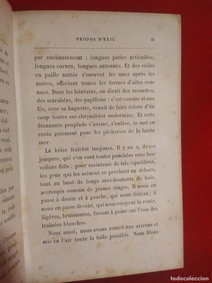 Libros antiguos: 1887. Propos dexil. Pierre Loti. - Foto 5