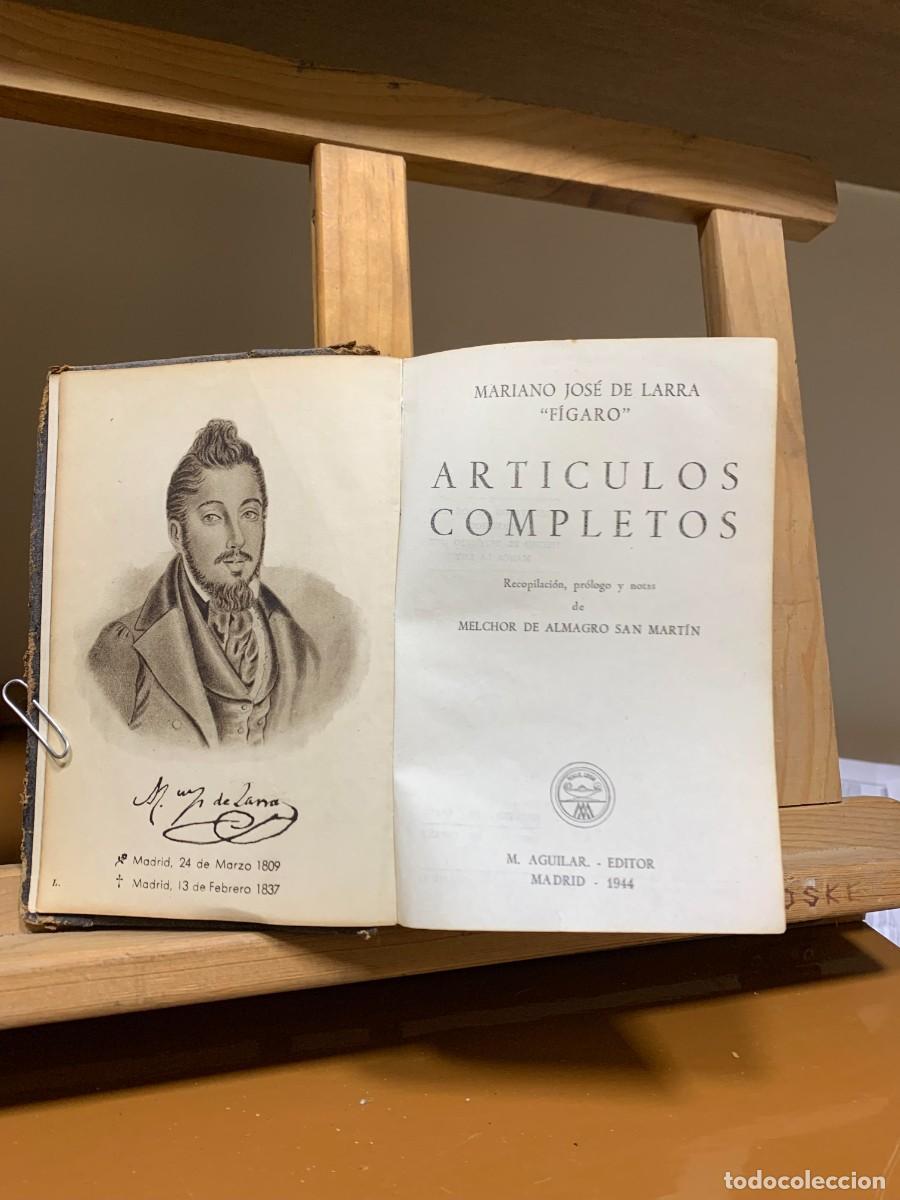 Libros antiguos: M.J. DE LARRA ARTICULOS COMPLETOS 1944 - Foto 2