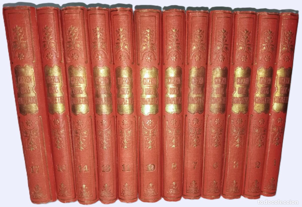 Libros antiguos: OBRAS COMPLETAS DE MARCO TULIO CICER&Oacute;N. (12 TOMOS) - Foto 1