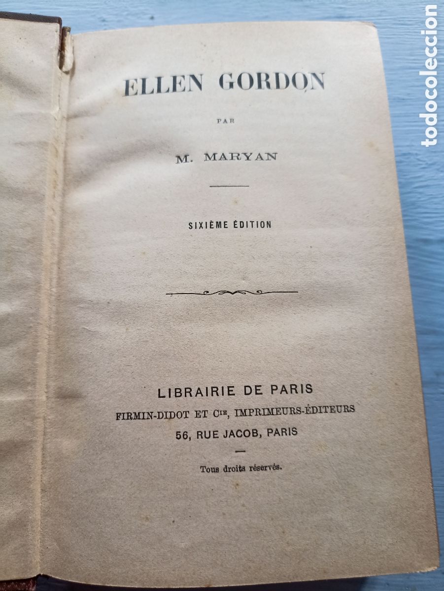 Libros antiguos: ELLEN GORDON. PAR M.MARYAN. Paris - Foto 1