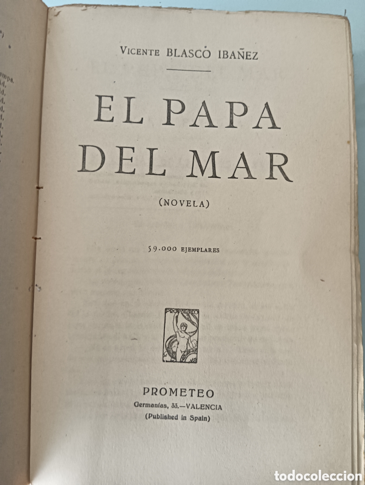Libros antiguos: EL PAPA DEL MAR BLASCO IB&Aacute;&Ntilde;EZ - Foto 3