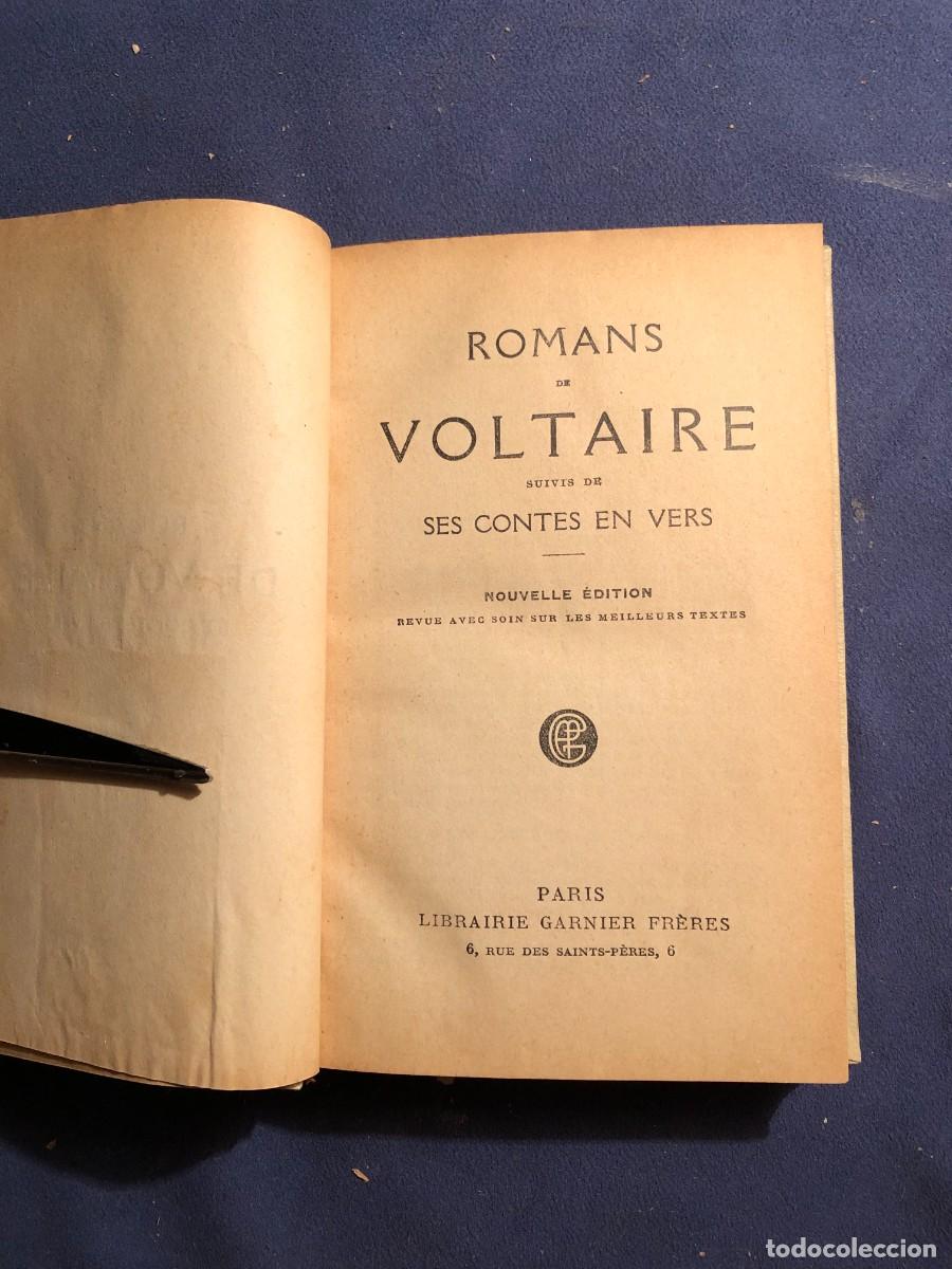 Libros antiguos: VOLTAIRE: - ROMANS DE VOLTAIRE SUIVIS DE SES CONTES EN VERS - (PARIS) - Foto 3