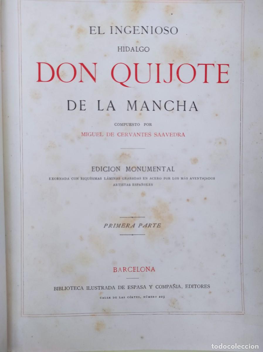 Libros antiguos: DON QUIJOTE DE LA MANCHA. - Foto 4