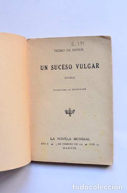Libros antiguos: Un suceso vulgar - REPIDE, Pedro - Foto 2