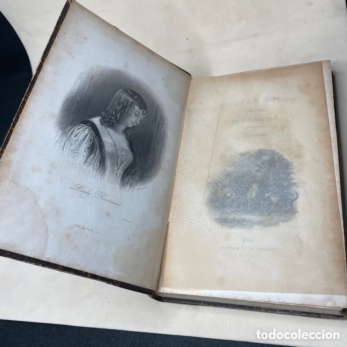 Libros antiguos: Ivanhoe - obras de Walter Scott - Defauconpret - 1848. Con ex libris - Foto 2