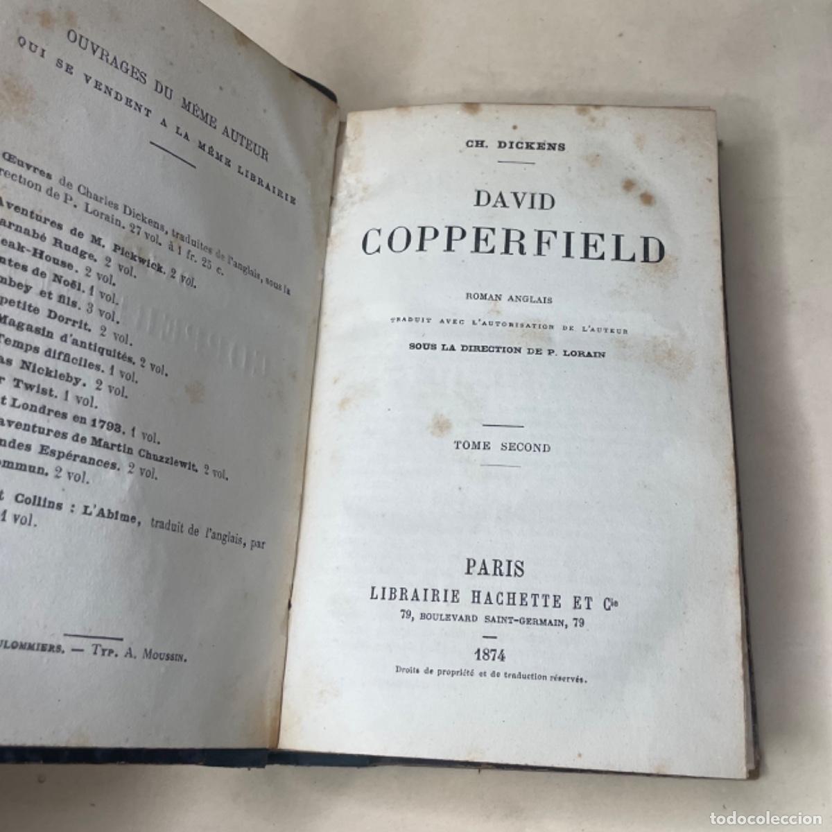 Libros antiguos: 1874 - David Copperfield - Charles Dickens - 2 Tomos - Foto 5
