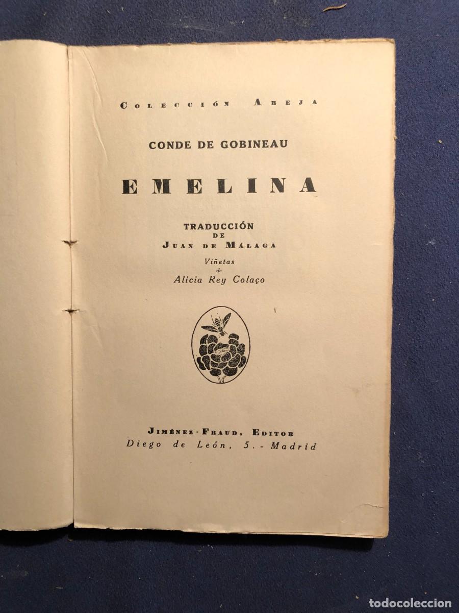 Libros antiguos: CONDE DE GOBINEAU: - EMELINA - (1922) - Foto 2