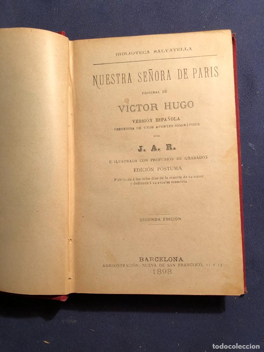 Libros antiguos: V&Iacute;CTOR HUGO: - NUESTRA SE&Ntilde;ORA DE PAR&Iacute;S - (1908) - Foto 2