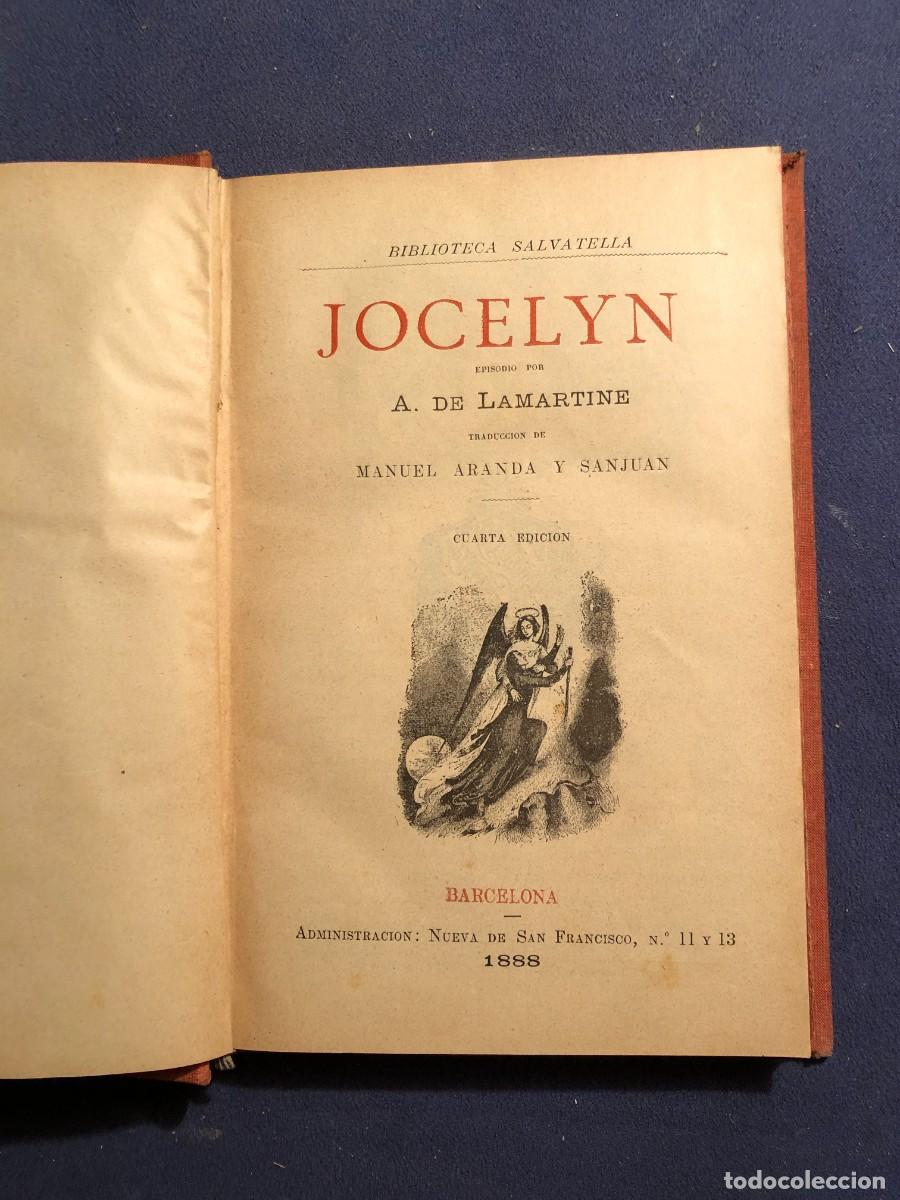 Libros antiguos: ALPHONSE DE LAMARTINE: - JOCELYN - (1888) - Foto 2