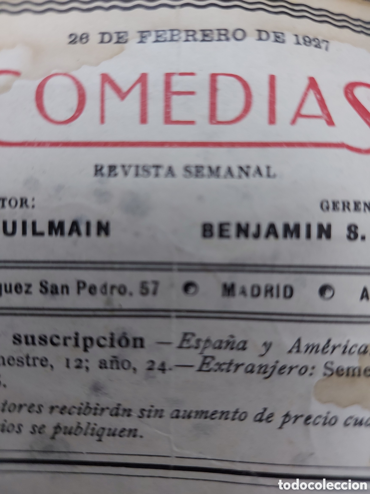 Libros antiguos: LA VENGANZA DE DON MENDO - Foto 2