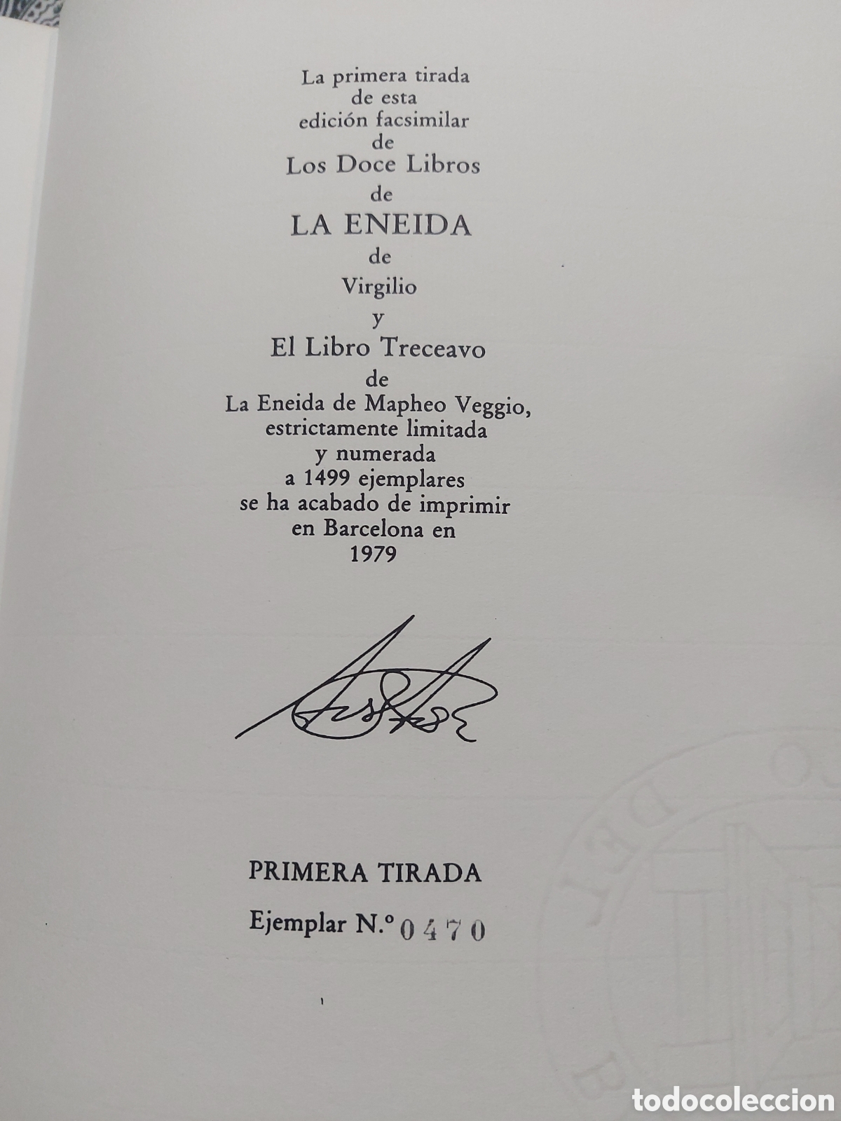 Libros antiguos: LA ENEIDA, (EDICION FACSIMILAR DE LOS DOCE LIBROS) - VIRGILIO - Foto 8