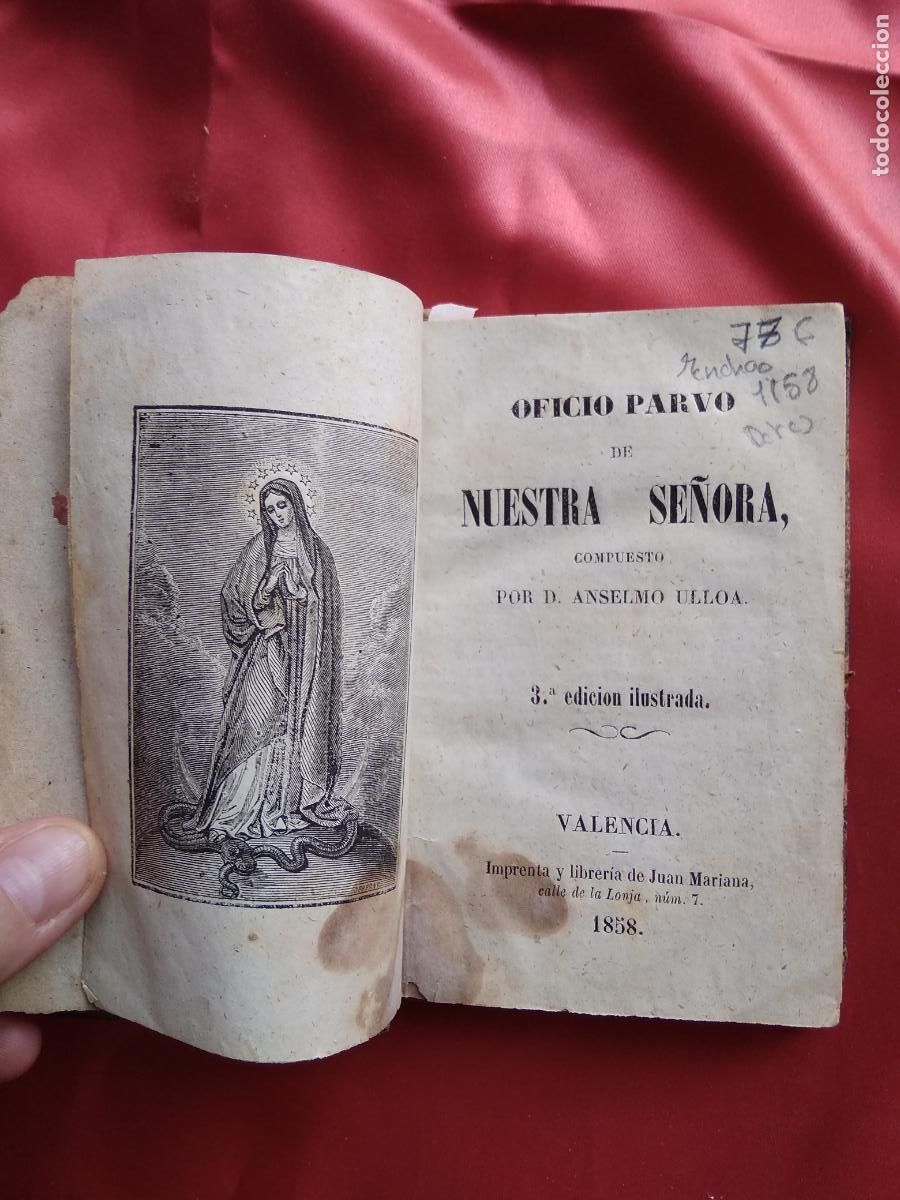 Libros antiguos: Oficio de Parvo de Nuestra Se&ntilde;ora D. Anselmo Ulloa 1858 - Foto 4