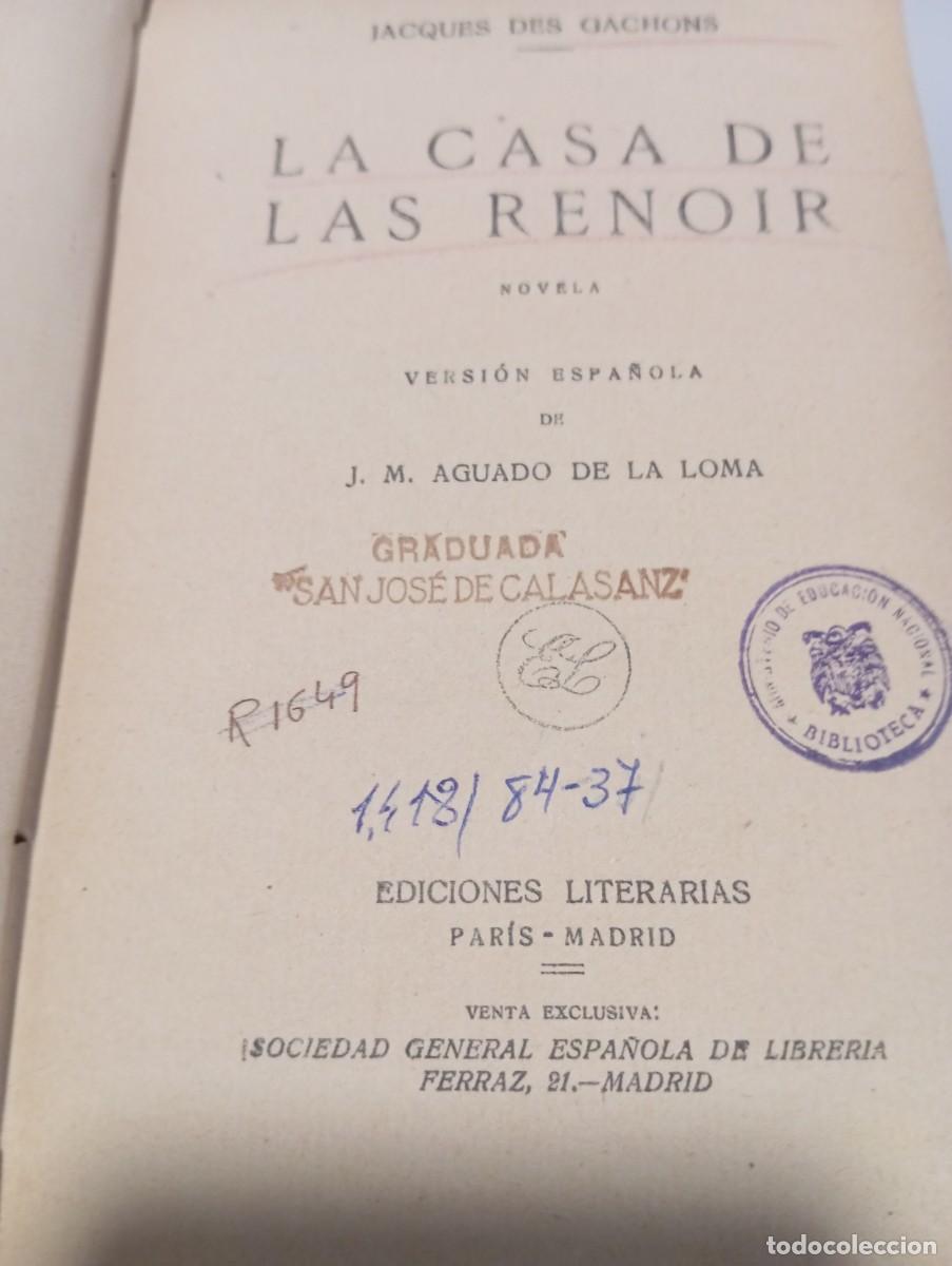 Libros antiguos: LA CASA DE LAS RENOIR - Foto 1