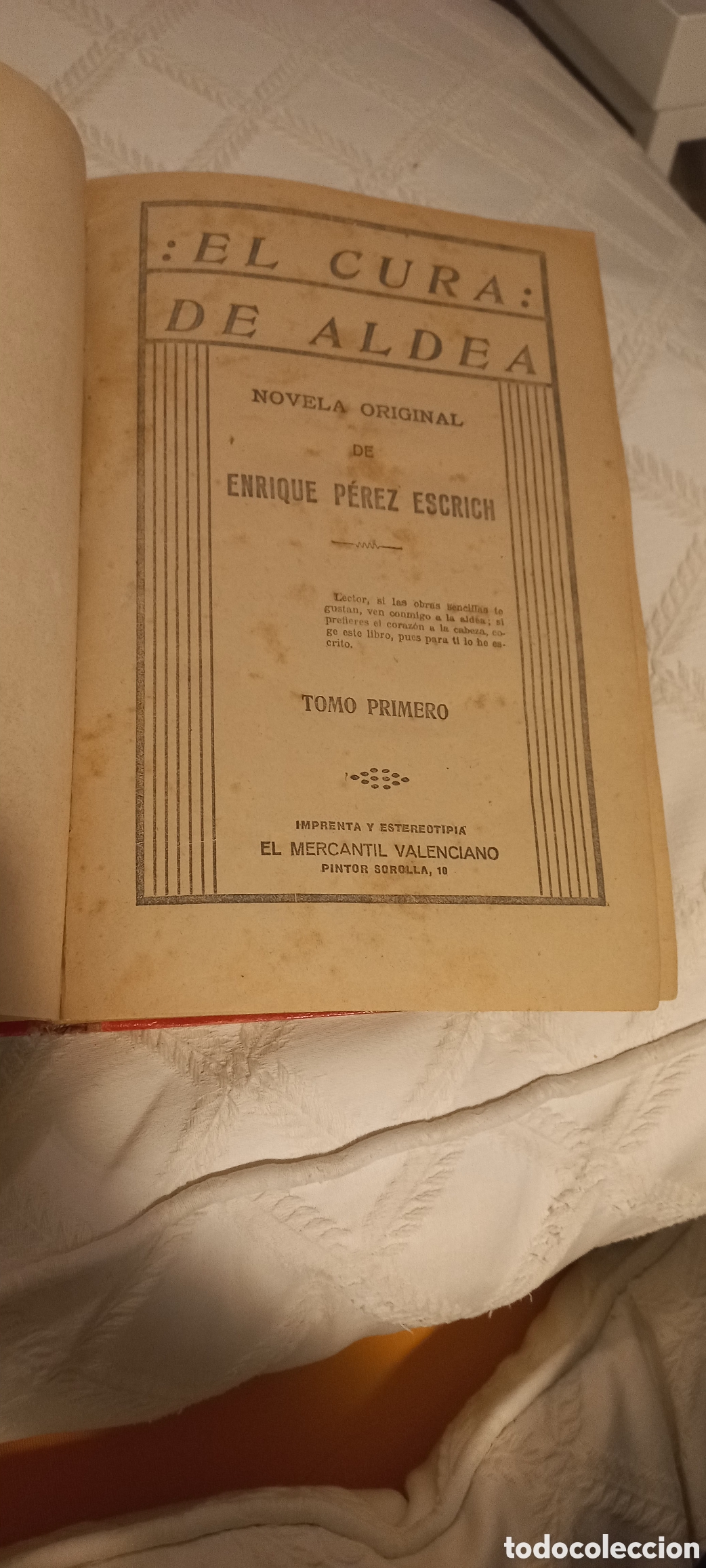 Libros antiguos: El cura de aldea, Enrique P&eacute;rez Escrich - Foto 4