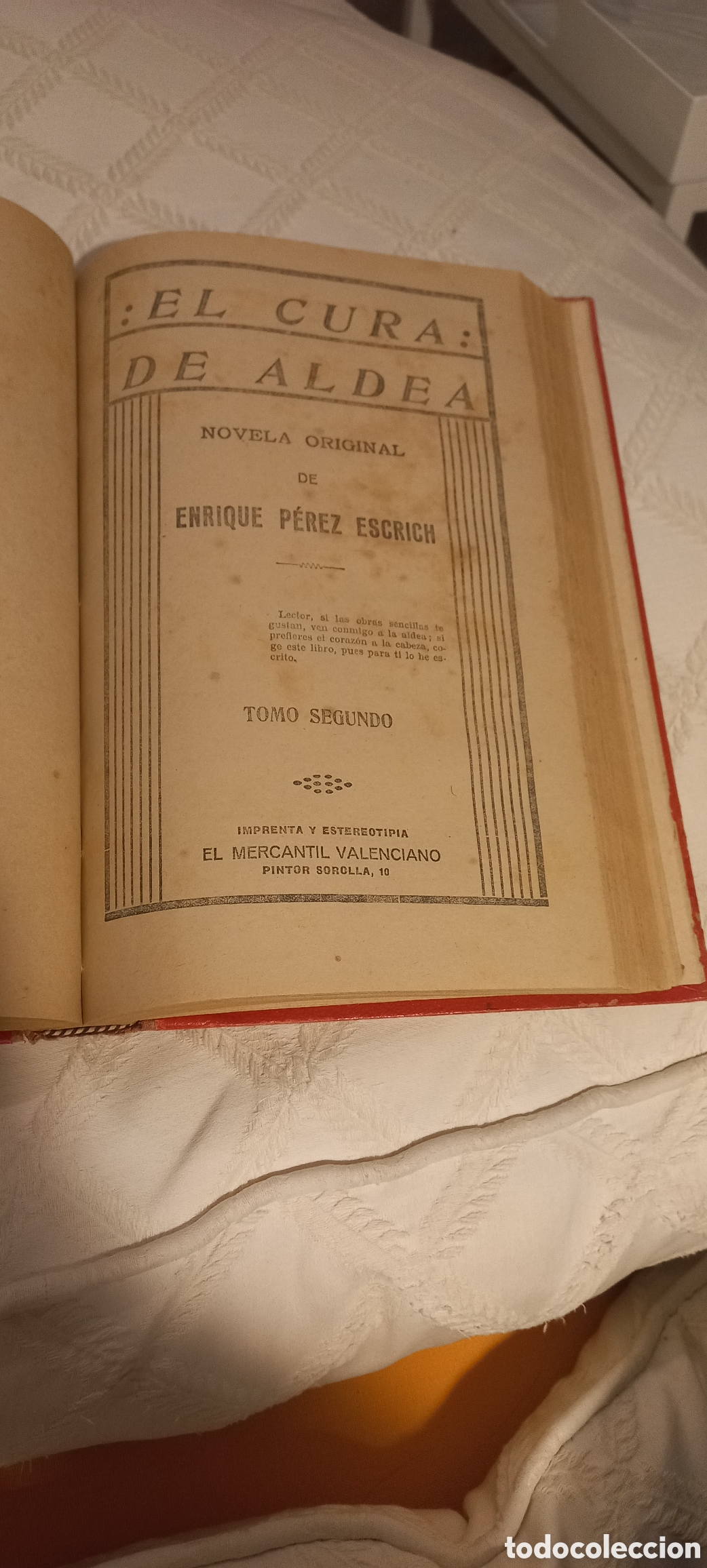 Libros antiguos: El cura de aldea, Enrique P&eacute;rez Escrich - Foto 5