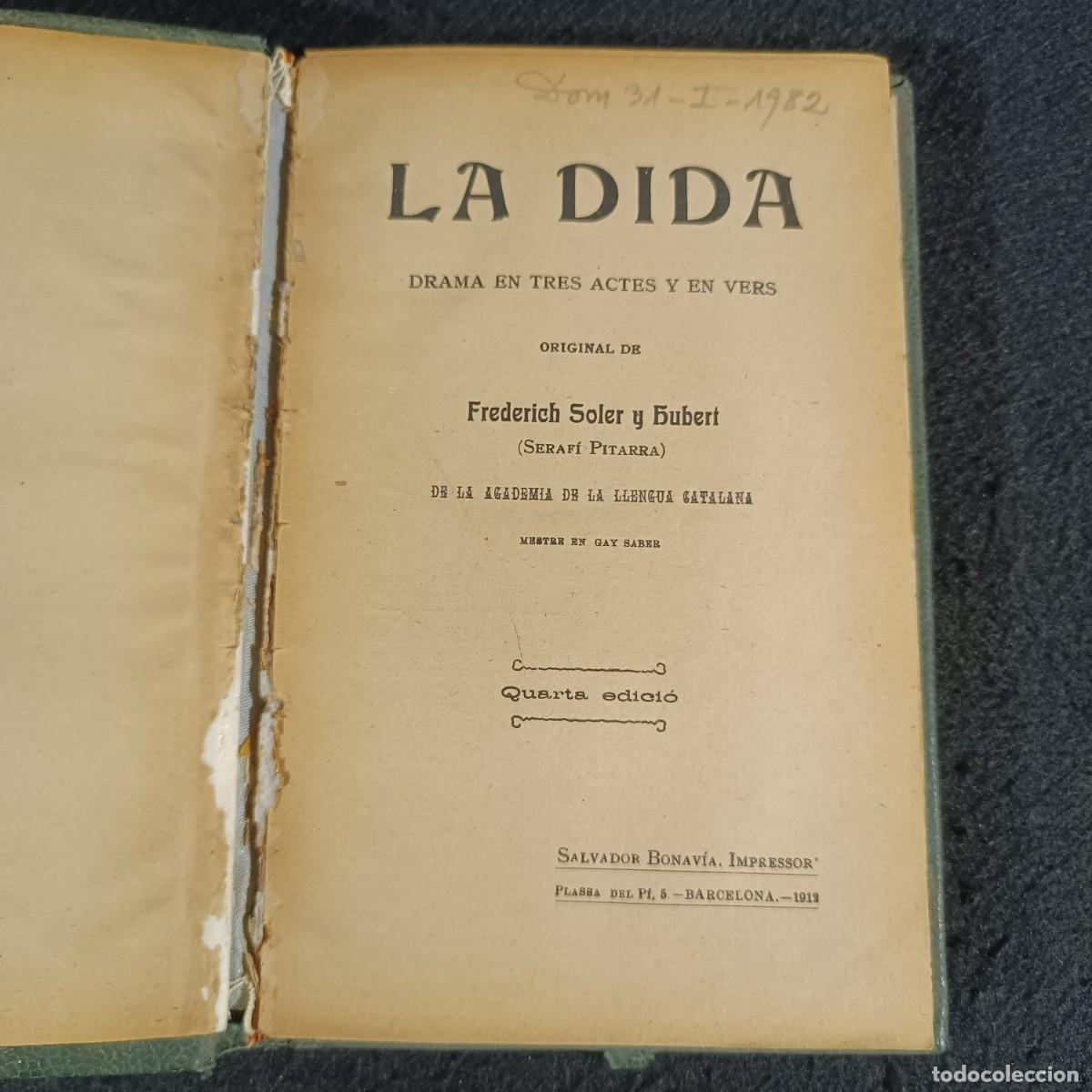 Libros antiguos: LA DIDA - PRIMERA EDICI&Oacute; - FREDERICH SOLER Y HUBERT - 1912 / 896 - Foto 2