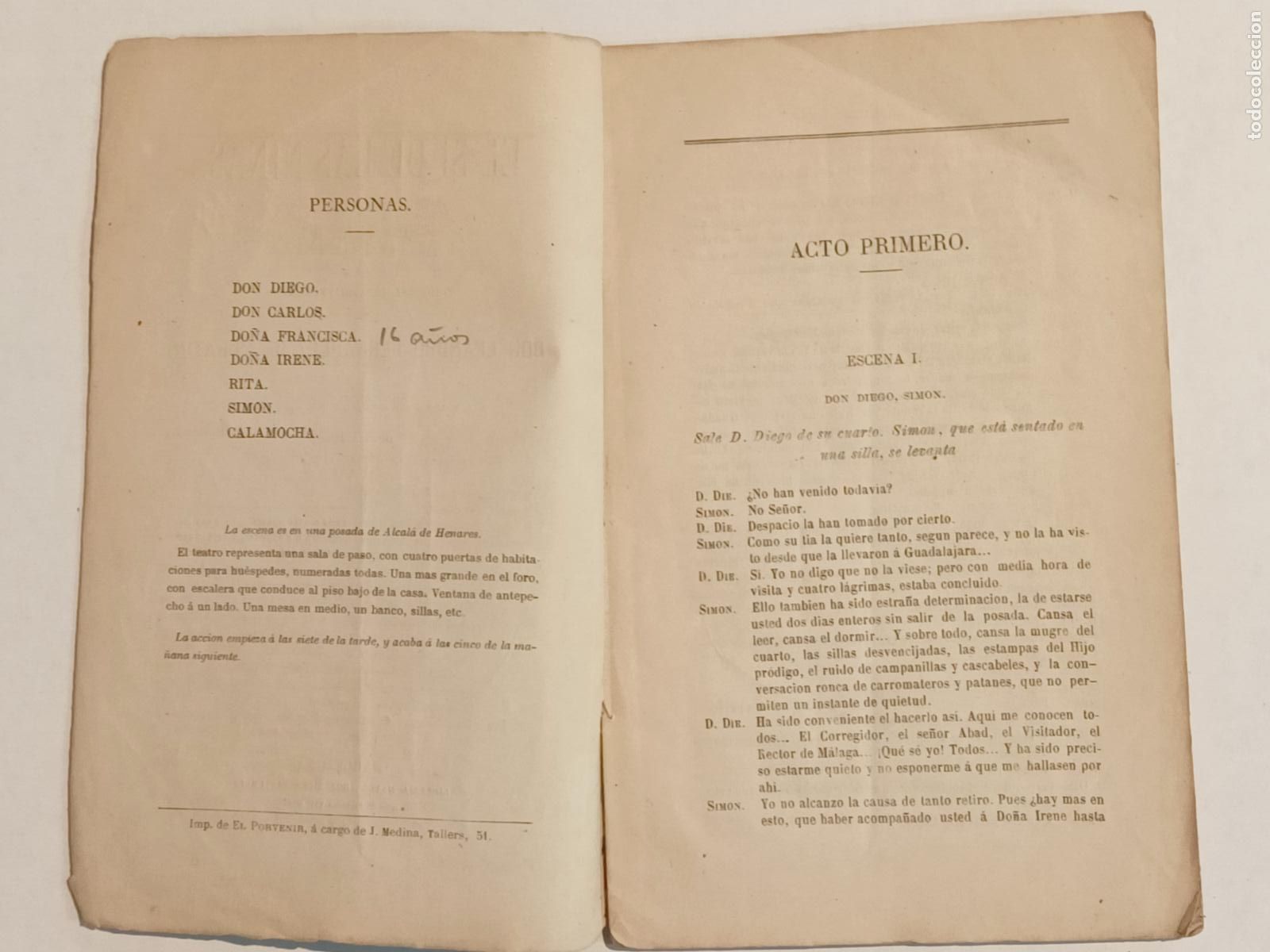 Libros antiguos: EL SI DE LAS NI&Ntilde;AS BARCELONA 1875 - Foto 3