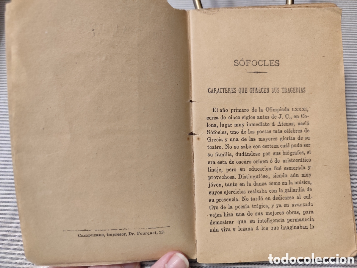 Libros antiguos: S&Oacute;FOCLES. FILOCTETES. JUVENAL. 1918 - Foto 4