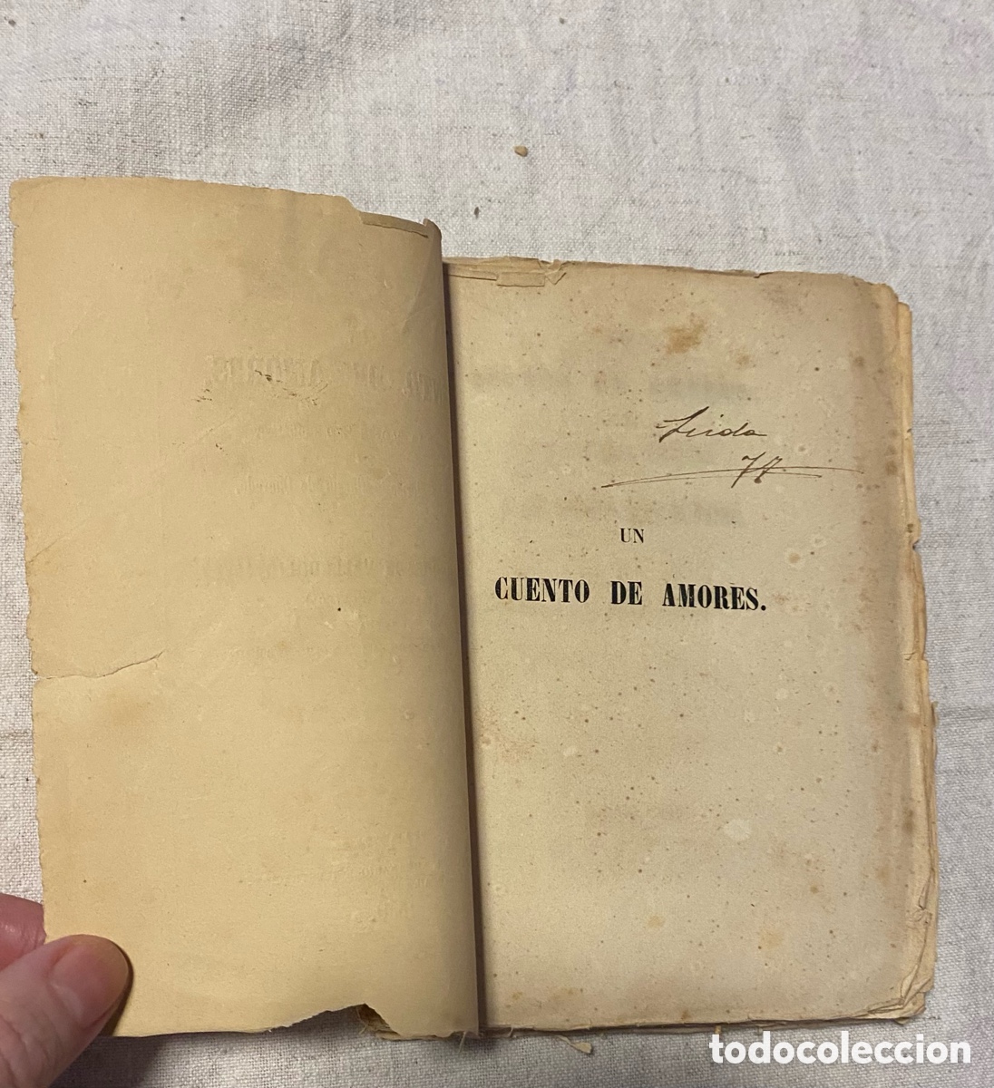 Libros antiguos: Un cuento de amores. Zorrilla - Foto 2