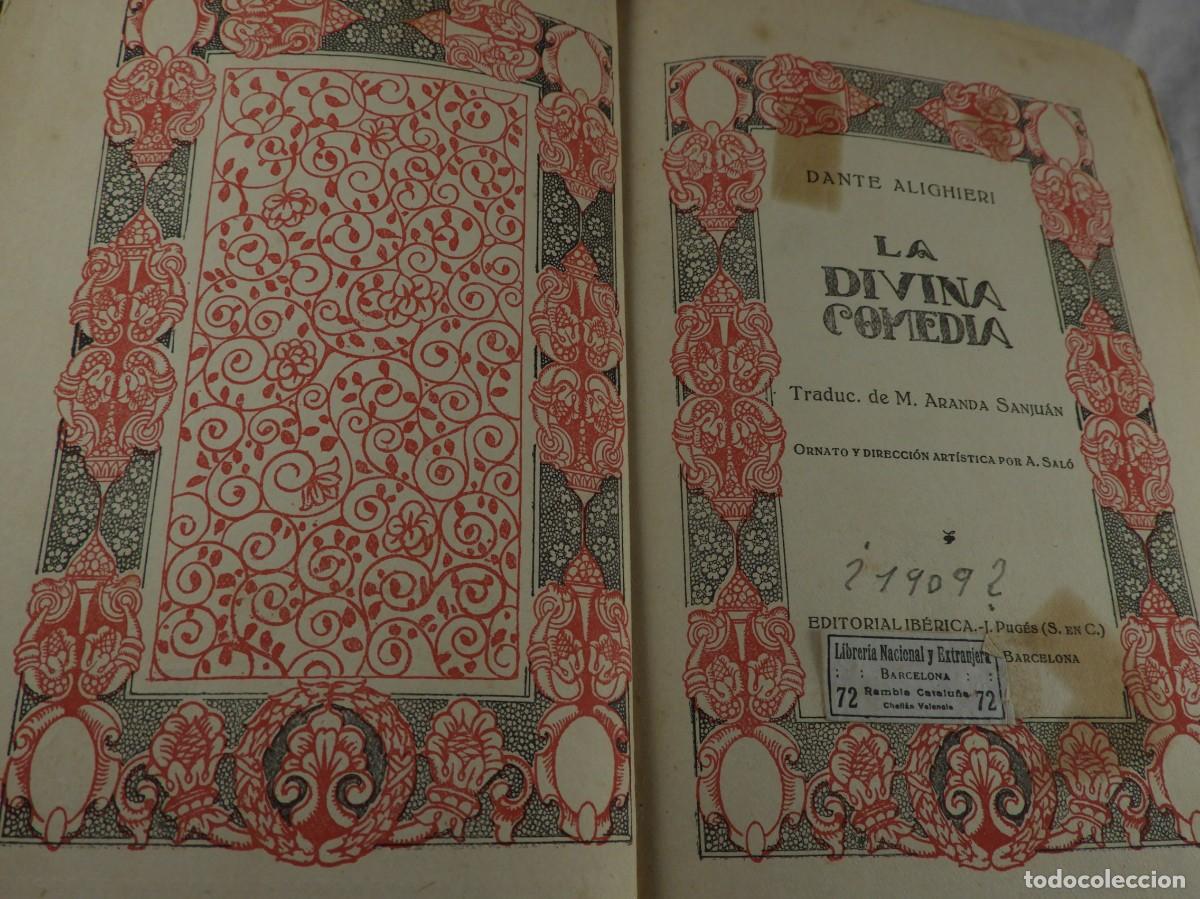 Libros antiguos: LIBRO LA DIVINA COMEDIA S. XIX - Foto 3