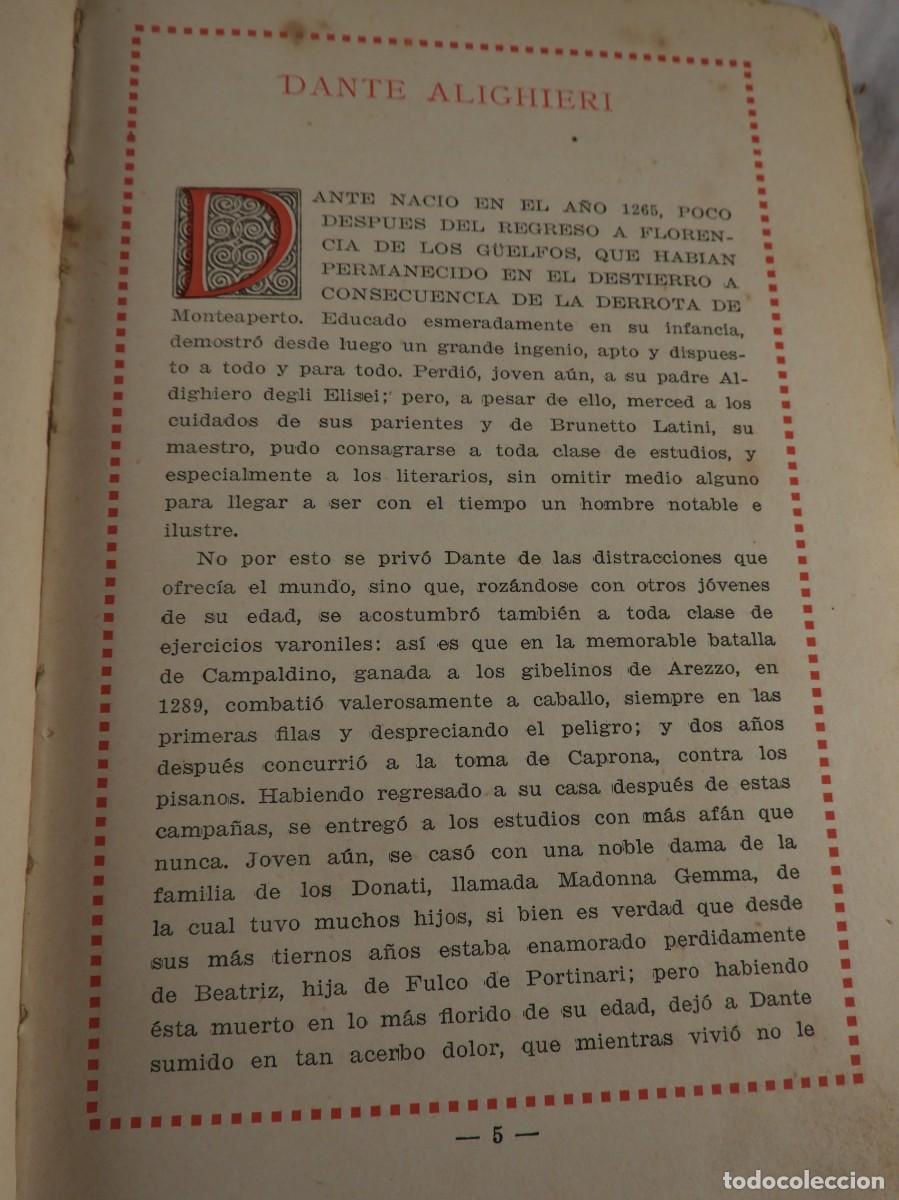 Libros antiguos: LIBRO LA DIVINA COMEDIA S. XIX - Foto 4