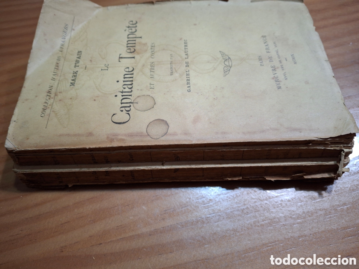 Libros antiguos: Le Capitaine Temp&ecirc;te de Mark Twain - 1909 - Foto 2
