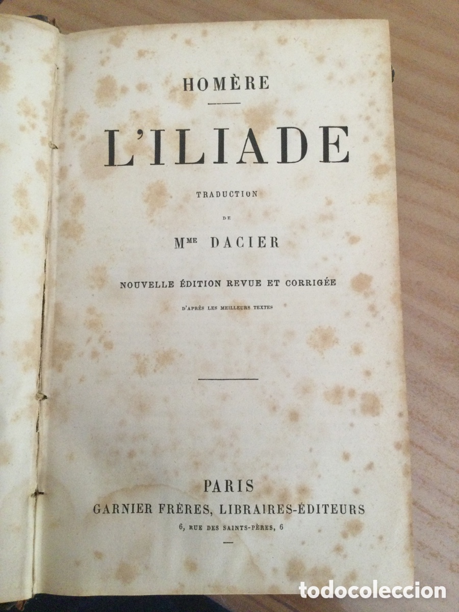 Libros antiguos: L&rsquo; Iliade de Hom&egrave;re, F.G. - Foto 1