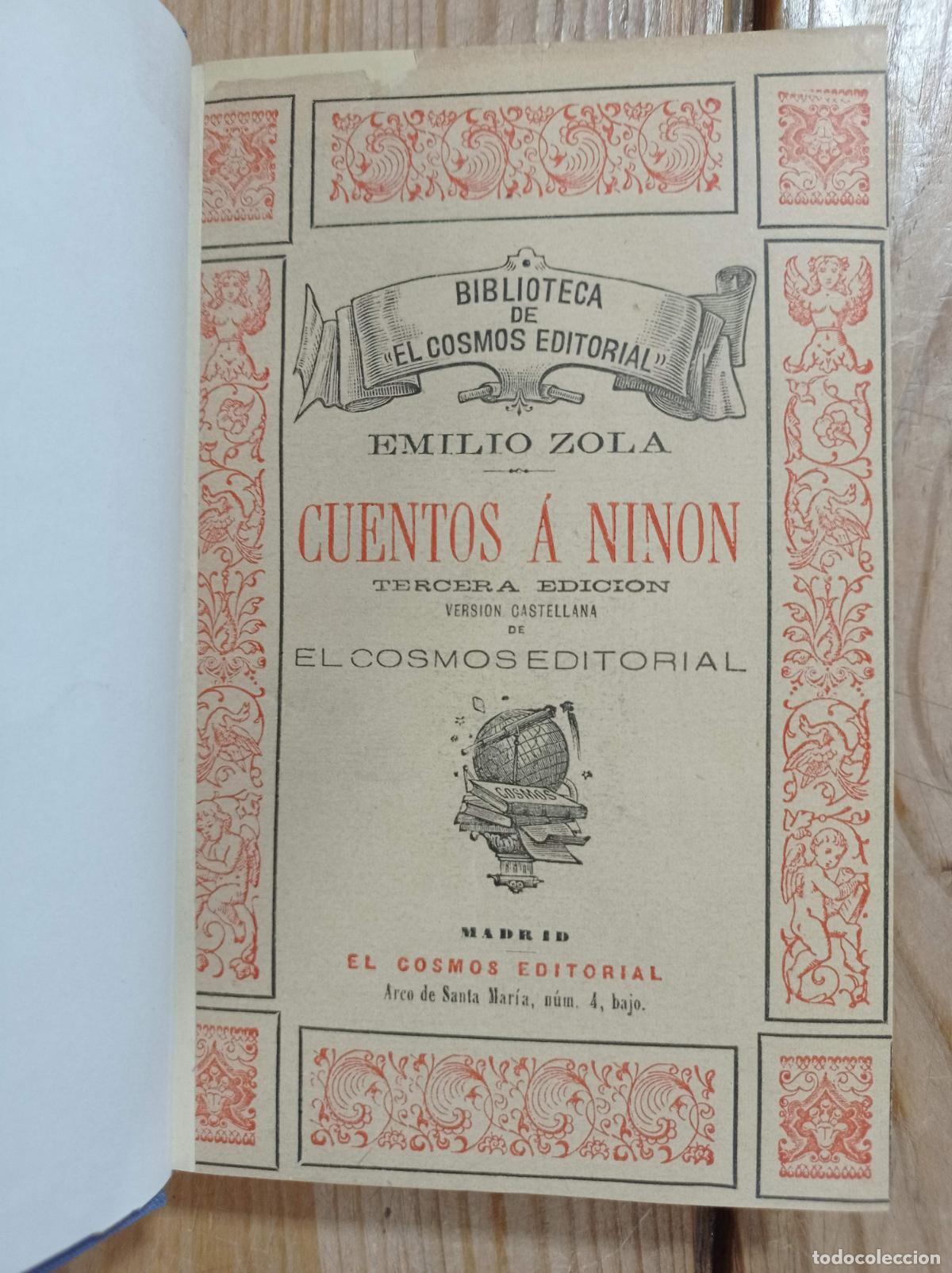 Libros antiguos: 1891 - EMILIO ZOLA. Cuentos a Ninon - Foto 2