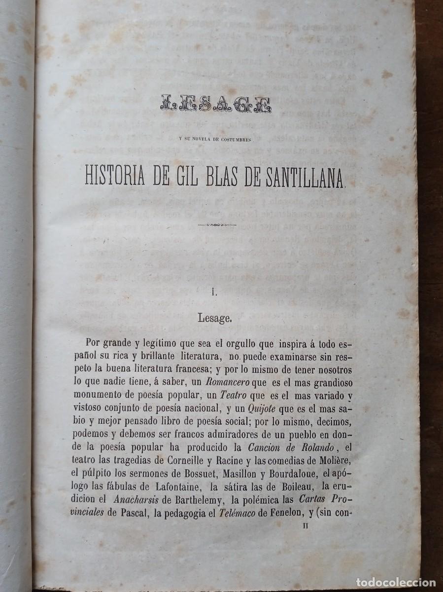 Libros antiguos: Historia de Gil Blas de Santillana 1867. - Foto 5
