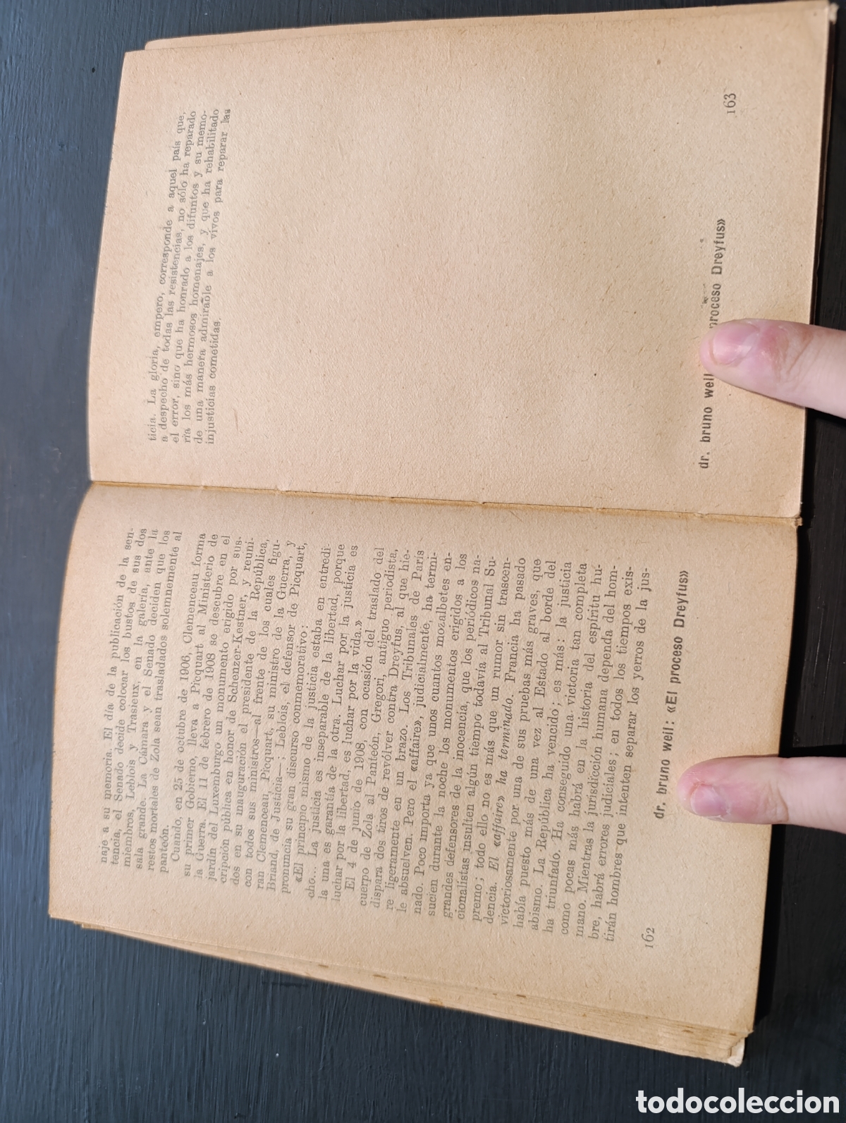Libros antiguos: Dr. Bruno Well. El proceso dreyfus. 1931 - Foto 4