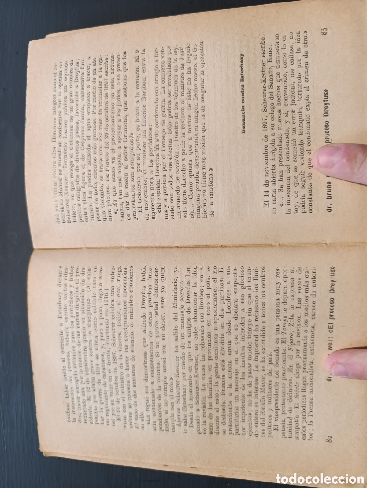 Libros antiguos: Dr. Bruno Well. El proceso dreyfus. 1931 - Foto 5