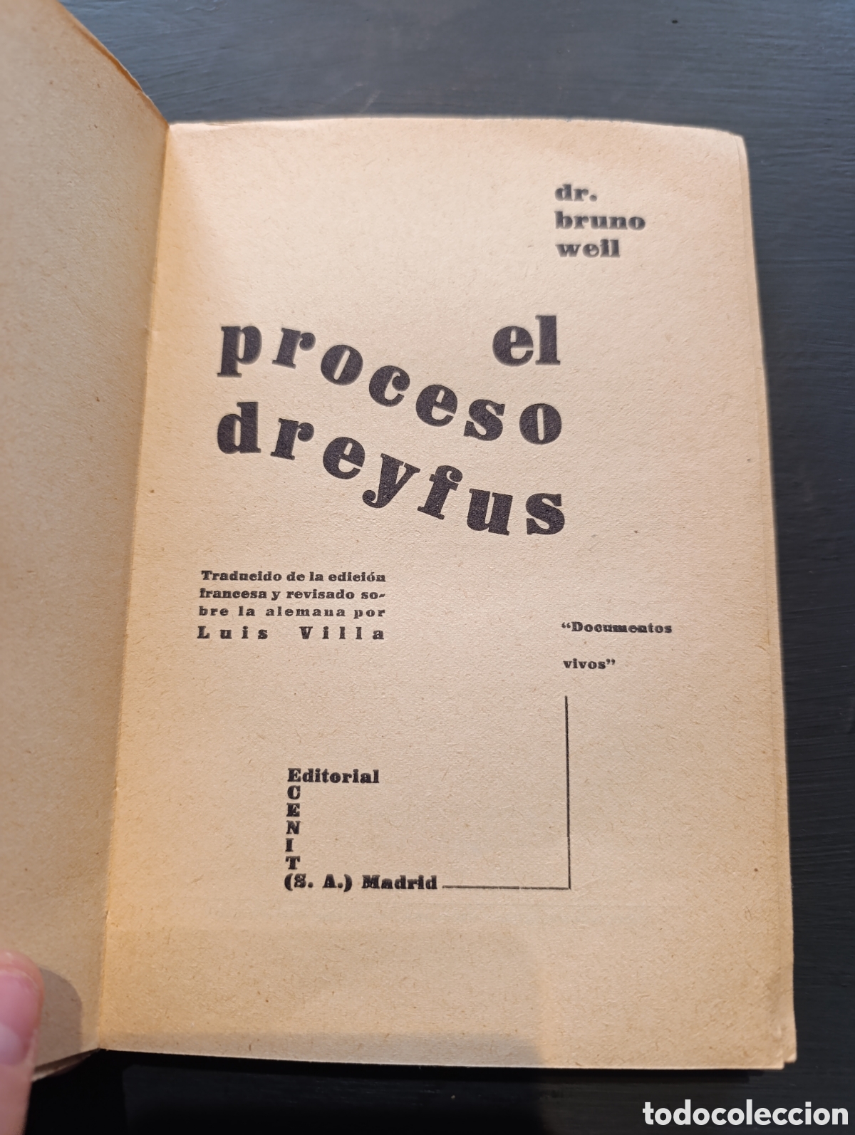 Libros antiguos: Dr. Bruno Well. El proceso dreyfus. 1931 - Foto 6