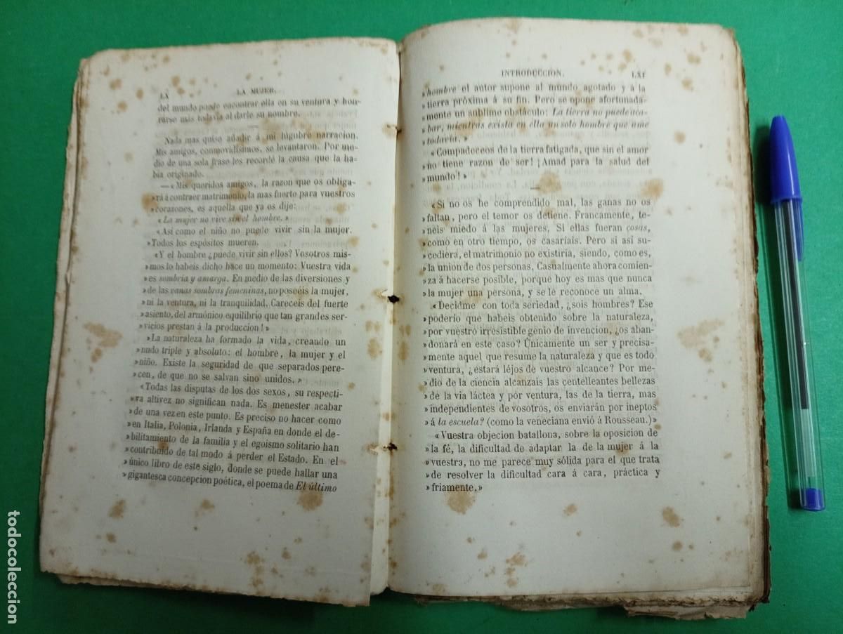 Libros antiguos: Antiguo libro La Mujer. Barcelona 1874. - Foto 3