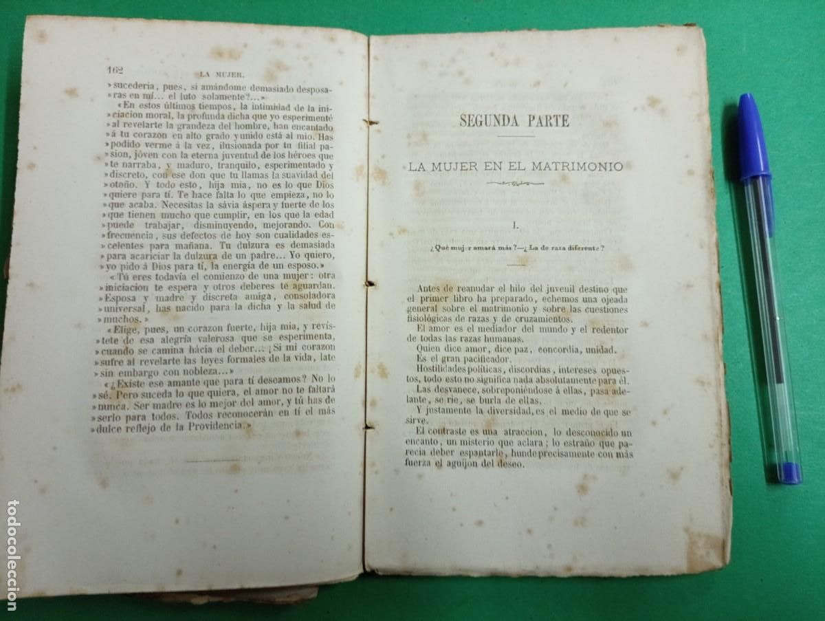 Libros antiguos: Antiguo libro La Mujer. Barcelona 1874. - Foto 5