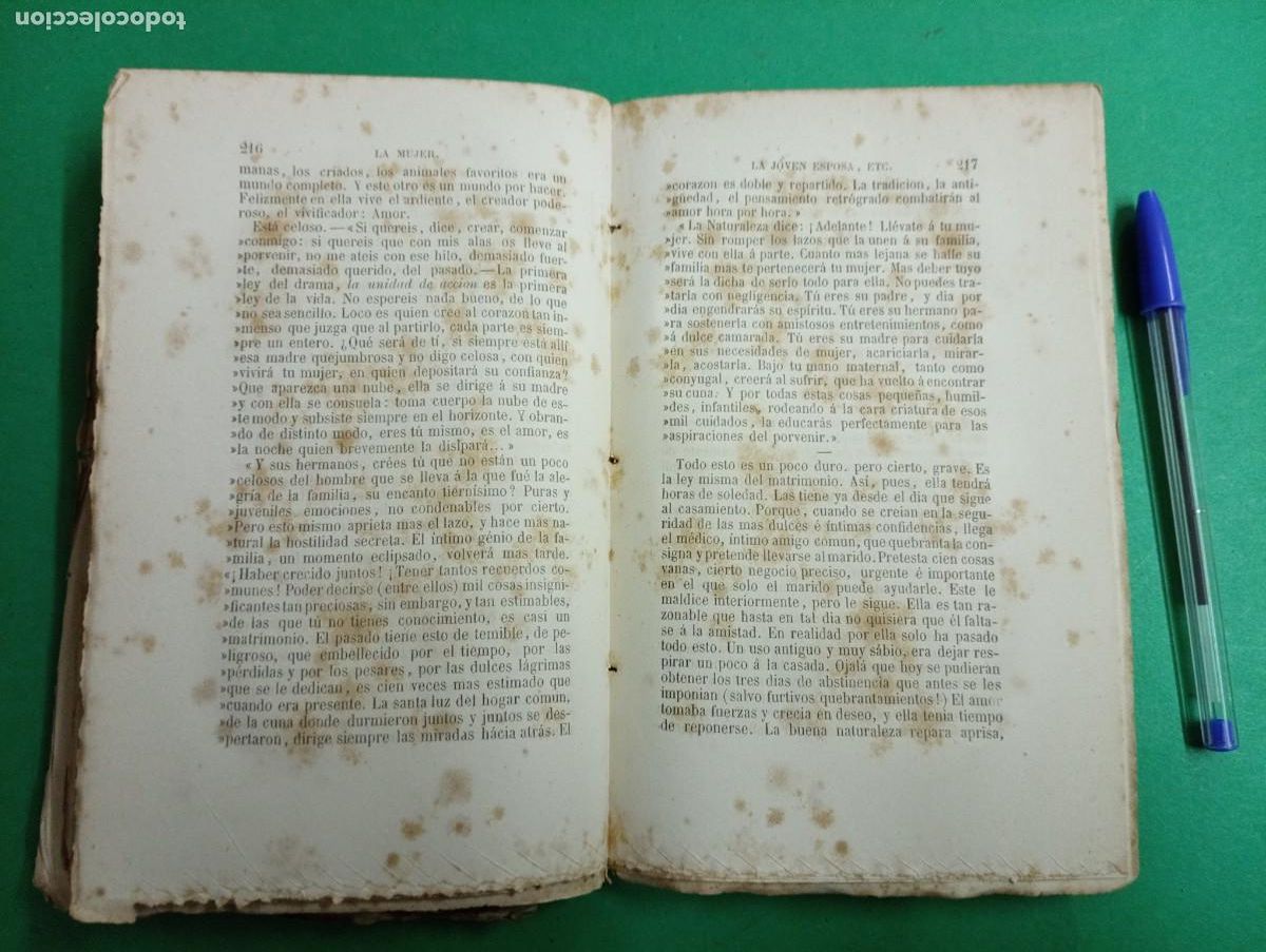 Libros antiguos: Antiguo libro La Mujer. Barcelona 1874. - Foto 7