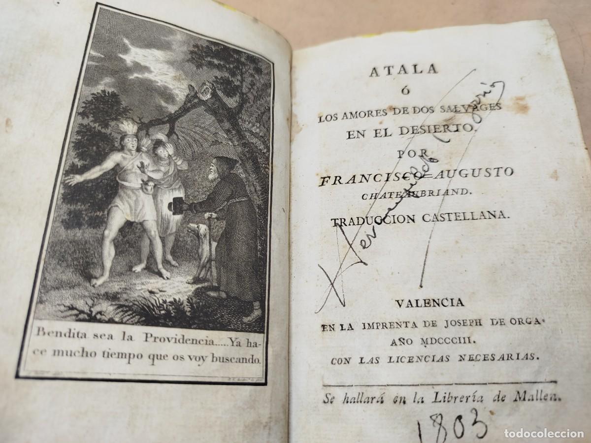 Libros antiguos: ATALA CHATEAUBRIAND A&Ntilde;O 1803 RARO - Foto 1