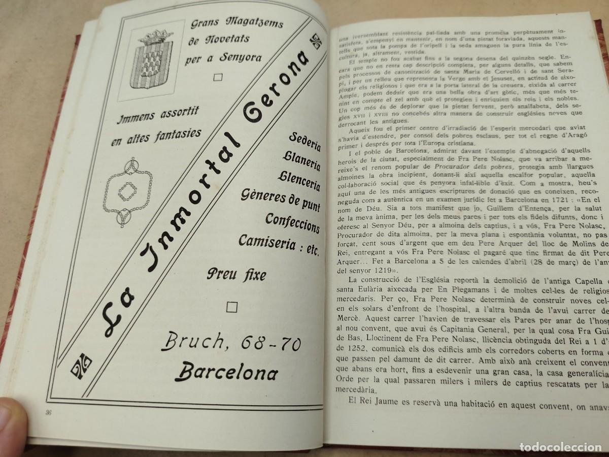 Libros antiguos: LLIBRE D&acute;OR DE LA REDEMPTORA DE CAPTIUS BASILICA DE LA MERC&Eacute; 1918 - Foto 9