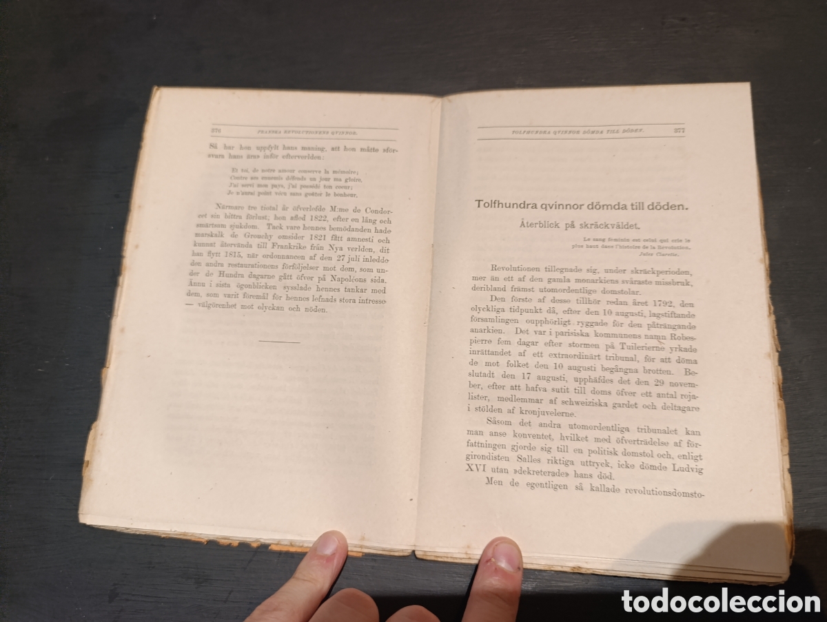 Libros antiguos: FRANSKA REVOLUTIONENS QVINNOR AF A. HEDIN. - Foto 2