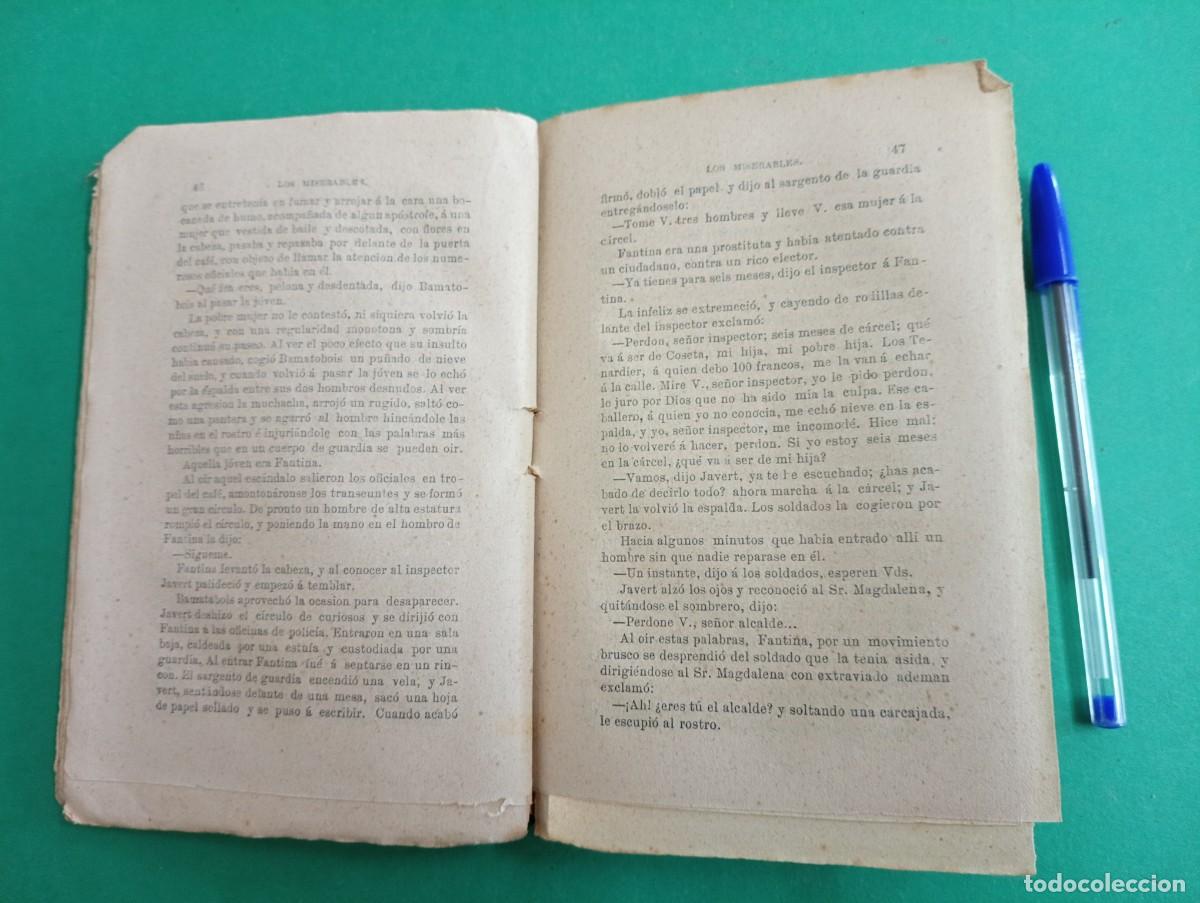 Libros antiguos: Antiguo libro Los Miserables. Victor Hugo. Madrid - Manini. - Foto 4