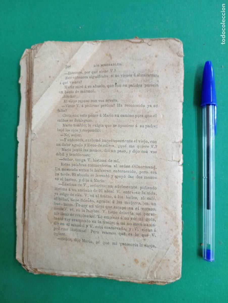 Libros antiguos: Antiguo libro Los Miserables. Victor Hugo. Madrid - Manini. - Foto 7