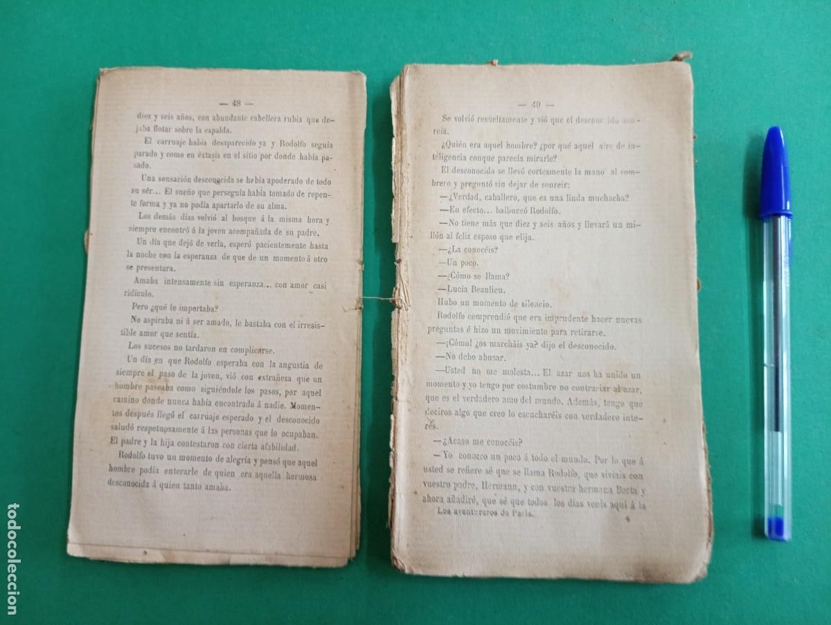 Libros antiguos: Antiguo libro Los Aventureros de Par&iacute;s. Barcelona 1899. - Foto 3