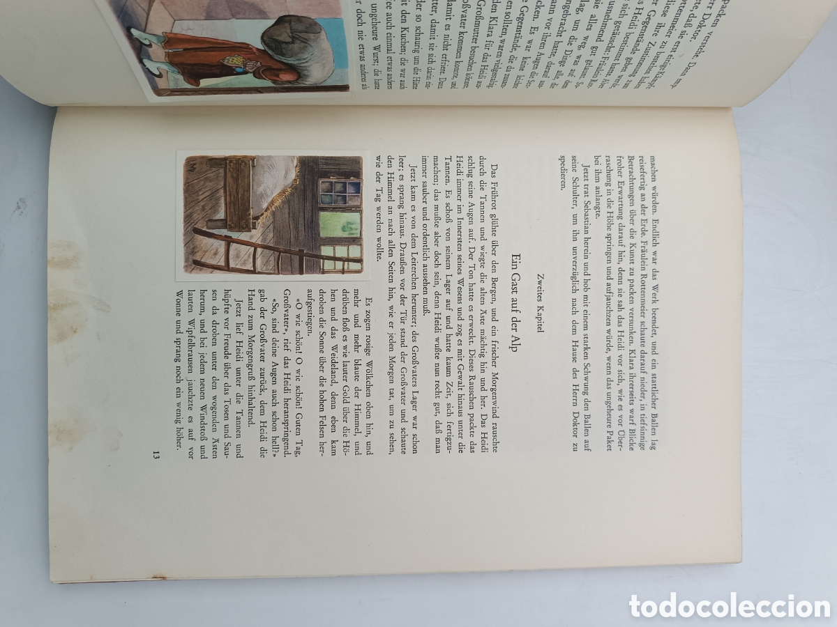 Libros antiguos: Heidi edici&oacute;n estampas cromos 1946 Zurich - Foto 6